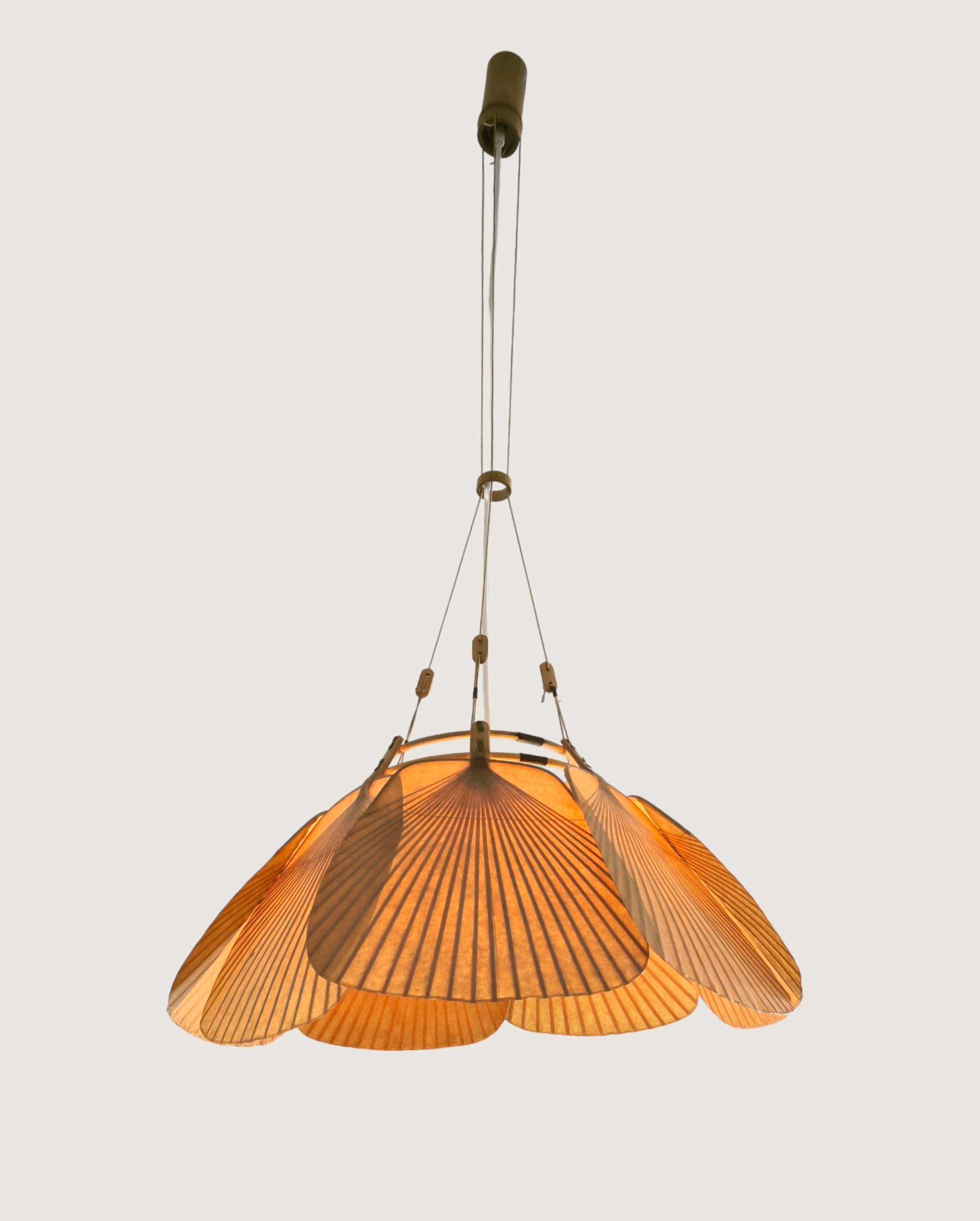 インゴ・マウラー うちわ「SHICHI」7 ファン吊り下げライト、Design M