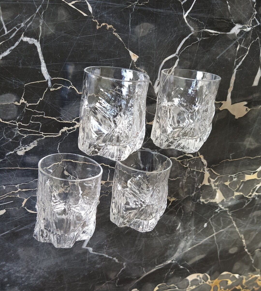 Set of 4 Midcentury Ice Shot Glasses 'alaska' Prod. Etsy