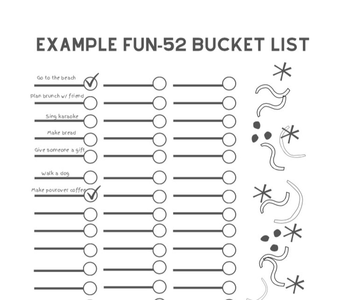 Annual Bucket List Template & Process Etsy