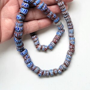 Vintage Mixed Chevron African Trade Beads  152 Beads