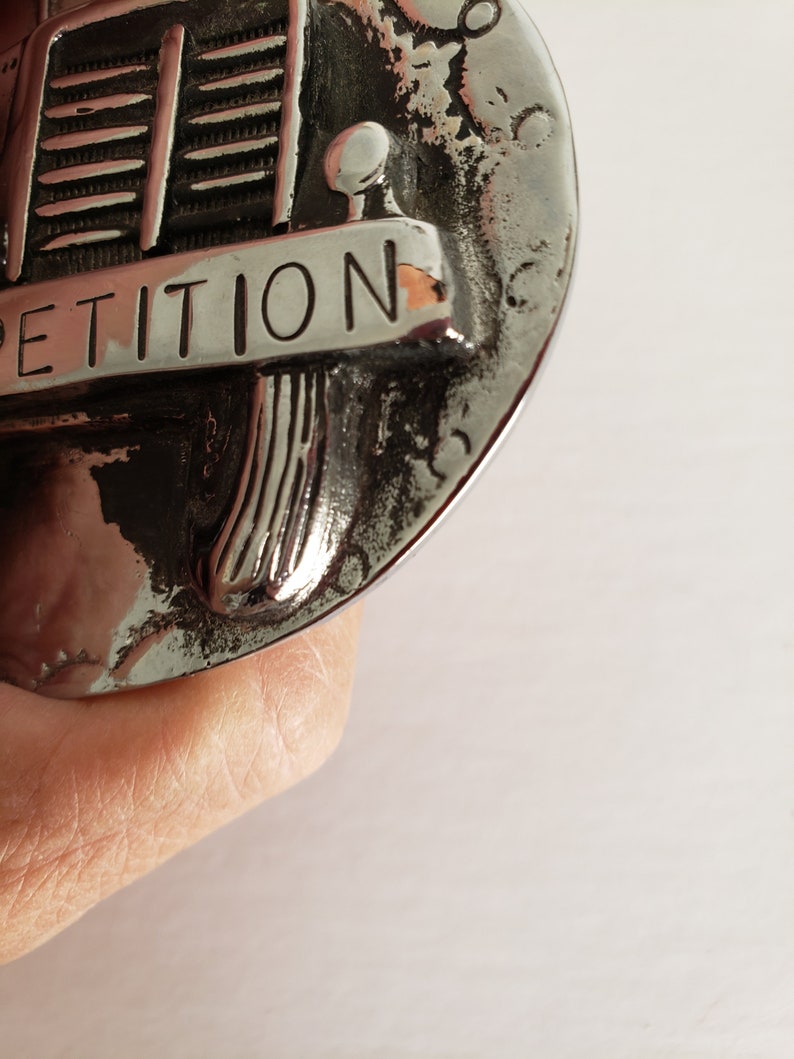 Vintage Competition Truckers Buckle Silvertone