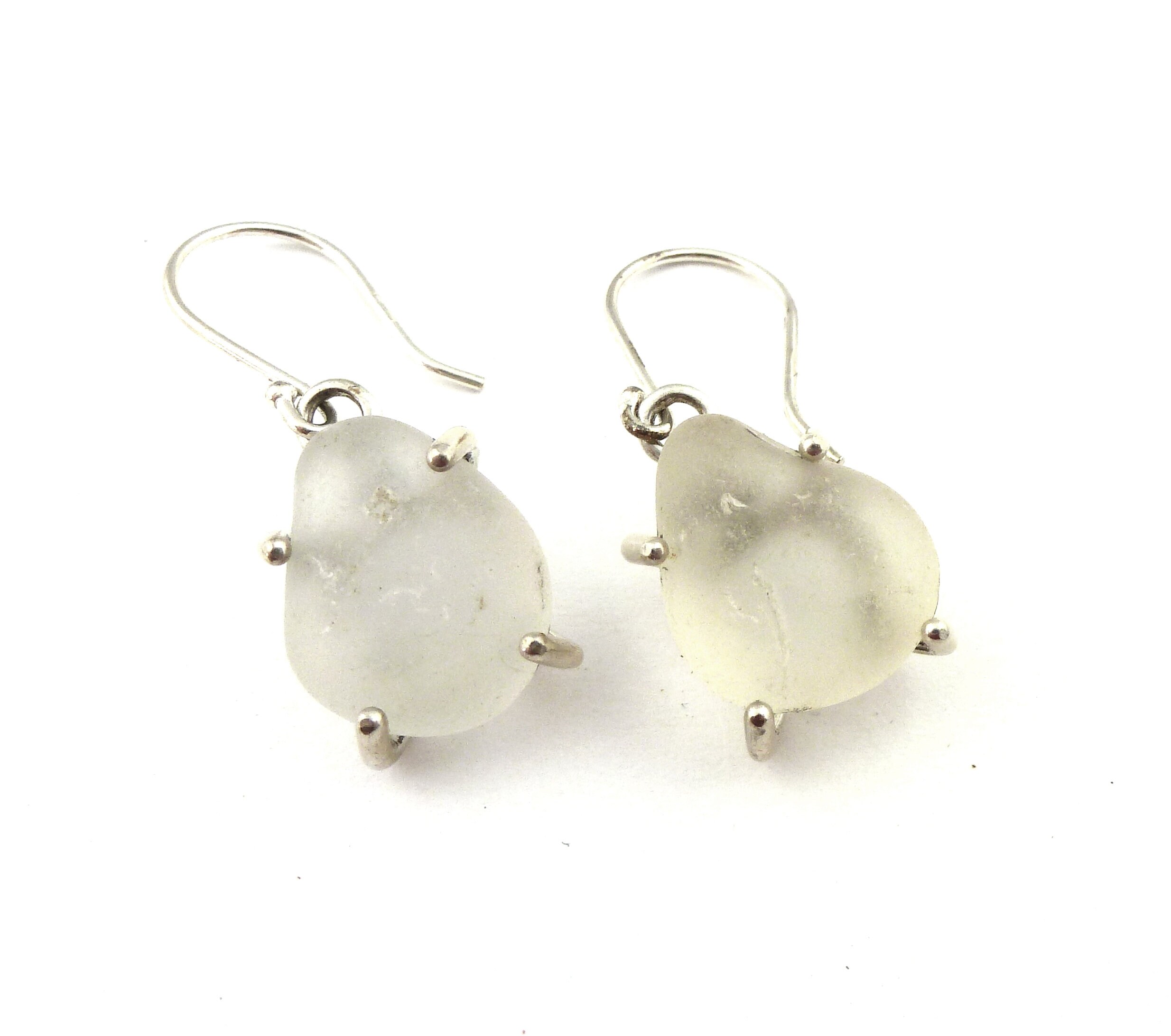 Alaskan Beach Glass Earrings in Sterling Silver Etsy