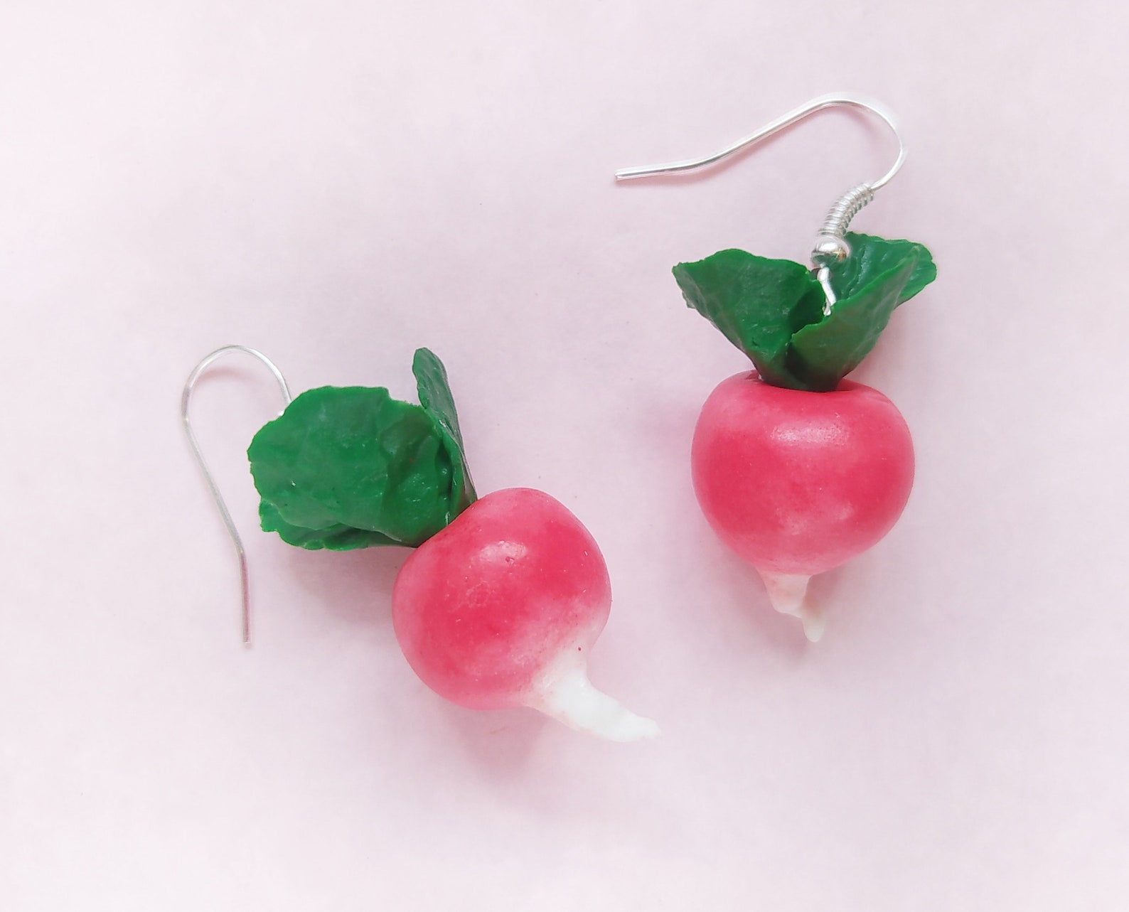 Funny radish earrings. Cool earrings. Polymer clay earrings. Etsy