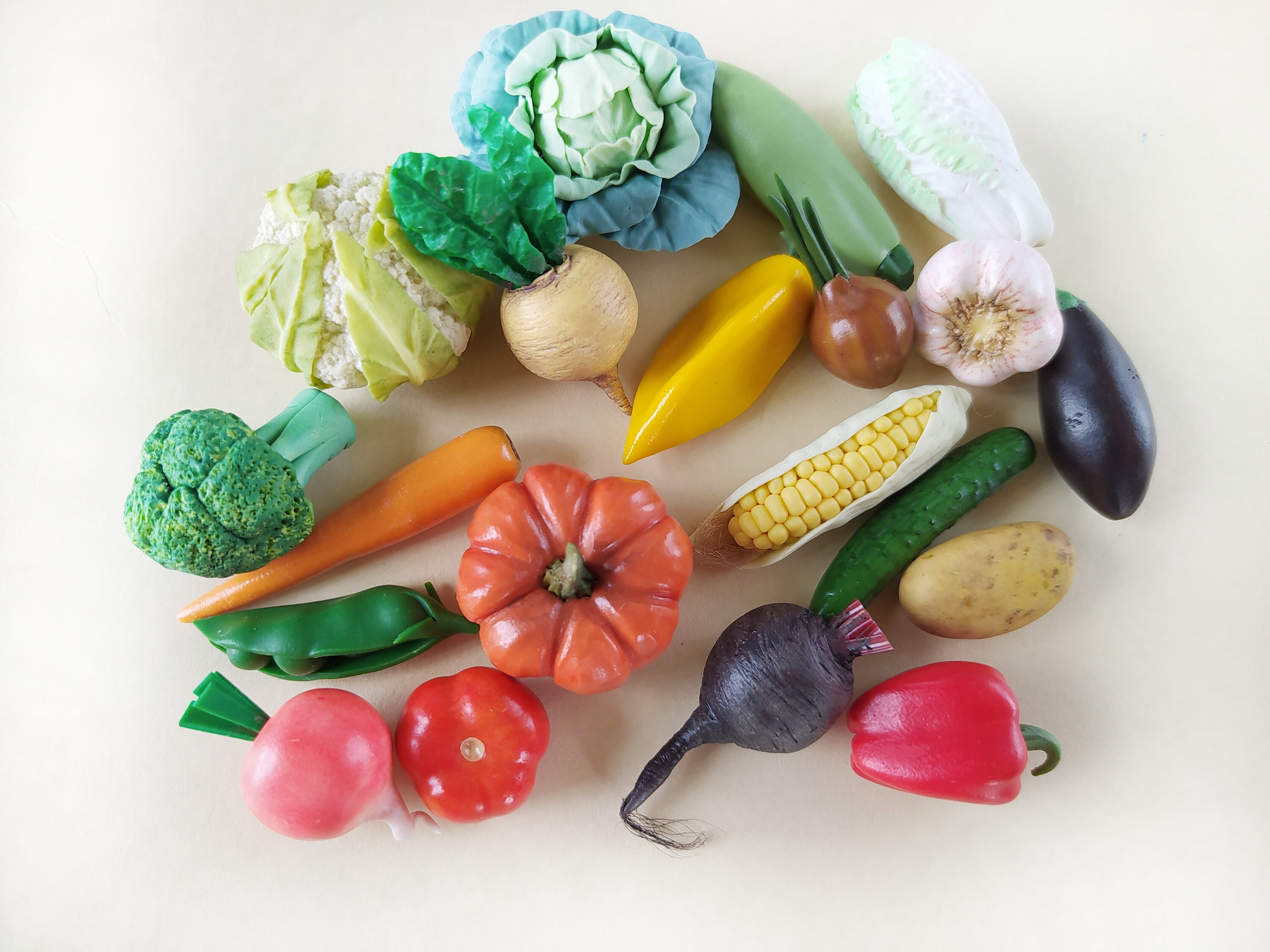 Miniature vegetables. Montessori toys.Play food. Barbie food Etsy
