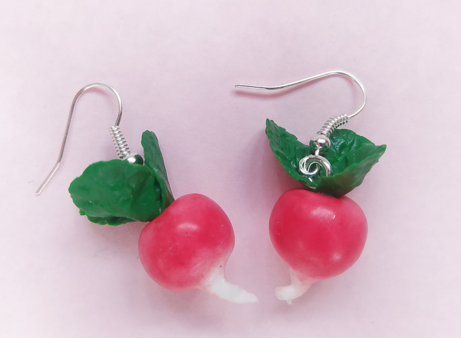 Funny radish earrings. Cool earrings. Polymer clay earrings. Etsy