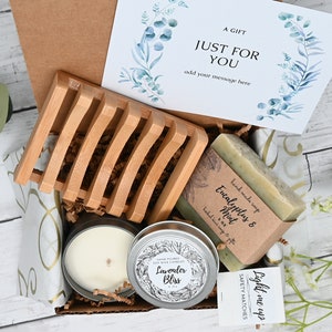 Self Care Kit Natural Handmade Spa Gift Relaxation, Birthday Gift for Her, gift box image 1