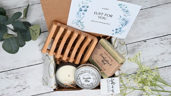 Self Care Kit - Natural Handmade Spa Gift (Relaxation, Birthday Gift for Her, gift box)
