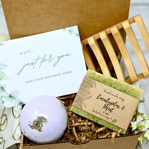 Spa Self Care Gift Set - (Personalized gift, Gift for her, Self Care Kit, Relaxation, Birthday Gift, Handmade Gift Box, Best Friend Gift)
