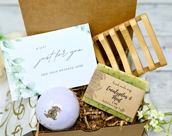 Spa Self Care Gift Set - (Personalized gift, Gift for her, Self Care Kit, Relaxation, Birthday Gift, Handmade Gift Box, Best Friend Gift)