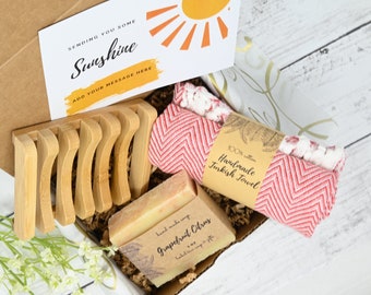Sending You Some Sunshine Gift Self Care Kit Natural Handmade Spa Gift (Self Care Kit, Gift For Her, Birthday Gift, Get Well Soon, Gift Set)