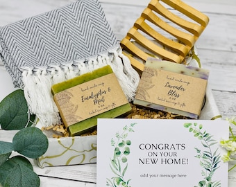 Housewarming New Home Gift Set (Handmade, Natural, Personalized Gift, Couples Gift, Self Care Kit, Relaxation, Soap Gift Box, Gift Baskets)