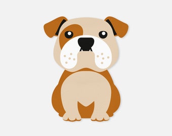 Bulldog SVG Cut File, Cricut & Silhouette (Digital Download)
