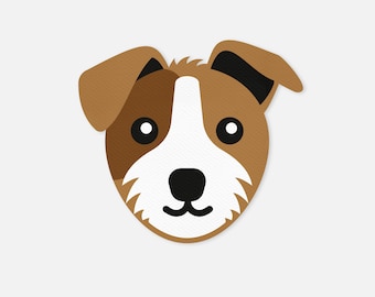 Jack Russell Face SVG, Cricut Cut File