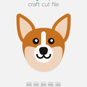 corgis Face SVG, SVG Dateien für Cricut, Cricut SVG, Cricut Maker, Cricut Template, Cut Datei, Silhouette svg, Puppy svg, Dog svg, corgis svg