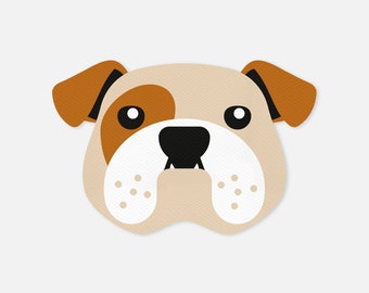 Bulldog Face SVG, Cricut Cut File