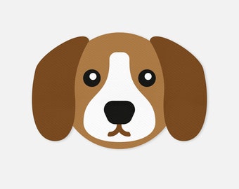 Beagle Face SVG, Cricut Cut File (Digital Download)