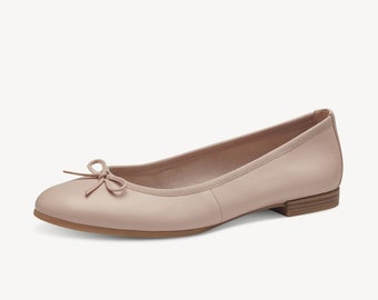 MORE COLOURS Tamaris Real Leather Ballerina Flats, Dolly Shoes, Coquette Style, Ballet Flat Pumps