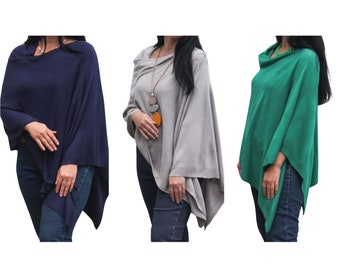 More Colours - Soft Knit Poncho Autumn Weight