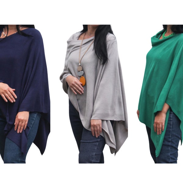 More Colours - Soft Knit Poncho Autumn Weight