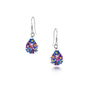 Round by Shrieking Violet\u00ae Purple Haze ZSV-BLE01 Silver Stud Earrings