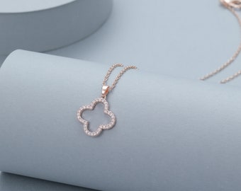 Rose Gold Sparkle Curve Dainty Adjustable Necklace