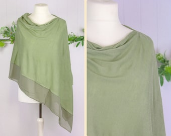 Poncho léger vert sauge PLUS DE COULEURS