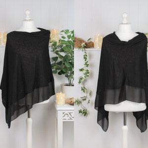 Lightweight Black Poncho MORE COLOURS