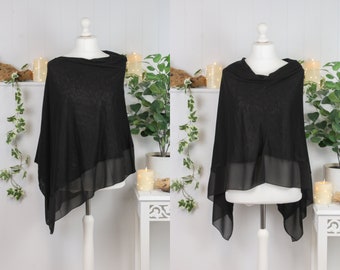 Lightweight Black Poncho MORE COLOURS