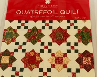 Missouri Star Quatrefoil Quilt Pattern (10" Squares, 85" x 99")