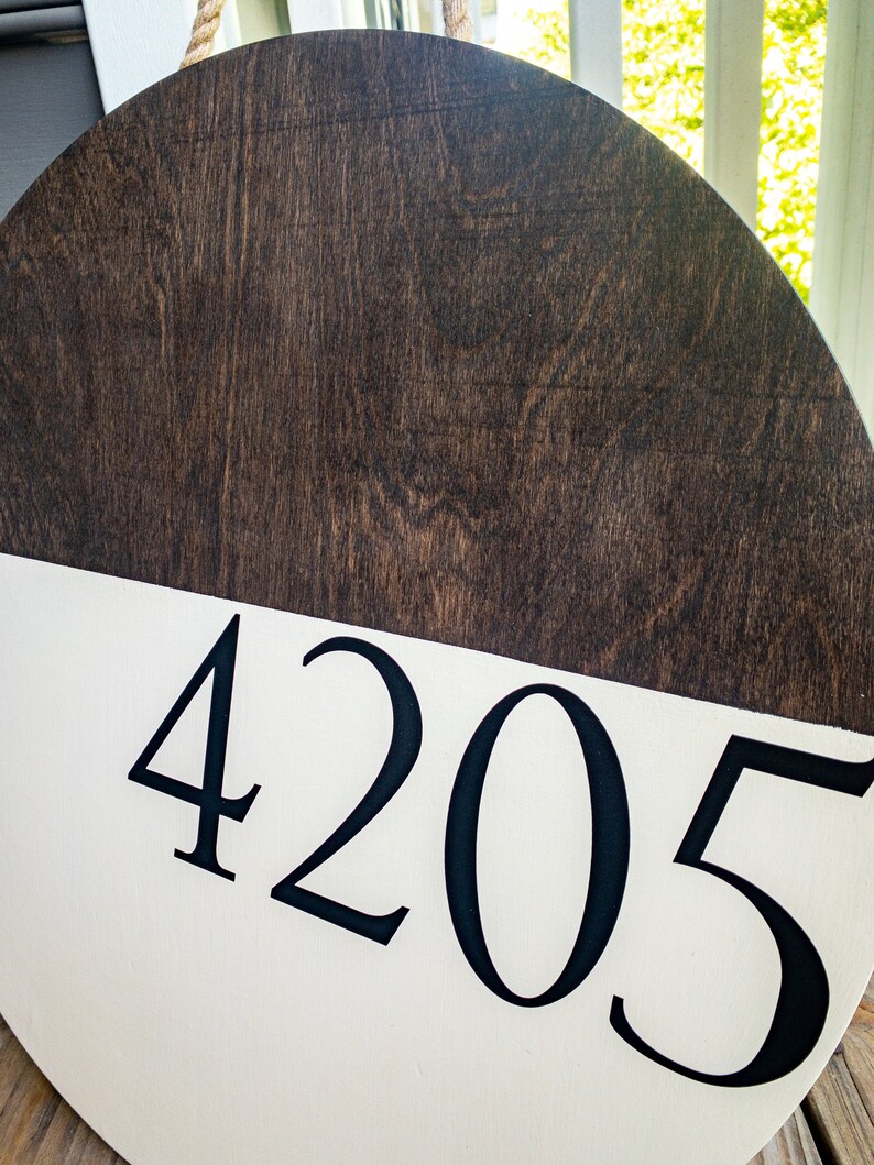 Round Door Hanger Address Door Sign House Number Sign Etsy