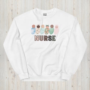 Buntes Baby Krankenschwester Sweatshirt, Krankenschwester Geschenk, Geburt & Geburt Krankenschwester, Mutter Baby Krankenschwester, Danke Geschenk, Krankenschwester Leben, Krankenpflege Student Geschenk
