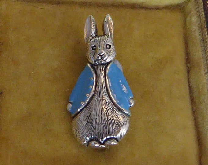 Fine Solid Silver & Enamelled Peter Rabbit Beatrix Potter - Etsy