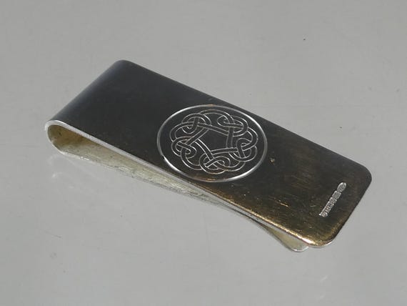 Fine Solid Silver Celtic money Clip - image 1