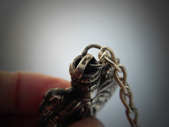 Vintage Solid Silver Mythical Embossed Perfume Pe… - image 6