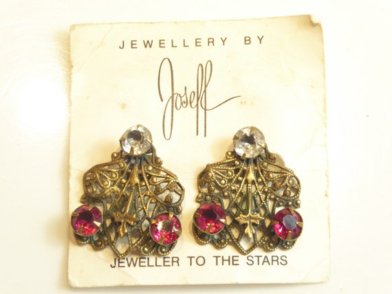 Vintage pair of Joseff of hollywood earrings signe