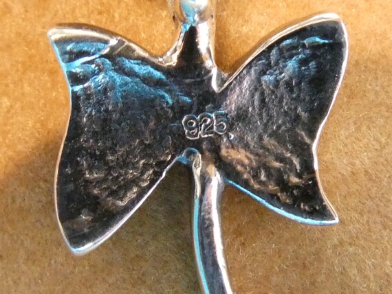 Cute Solid Silver Swing Tail Cat Brooch - image 7