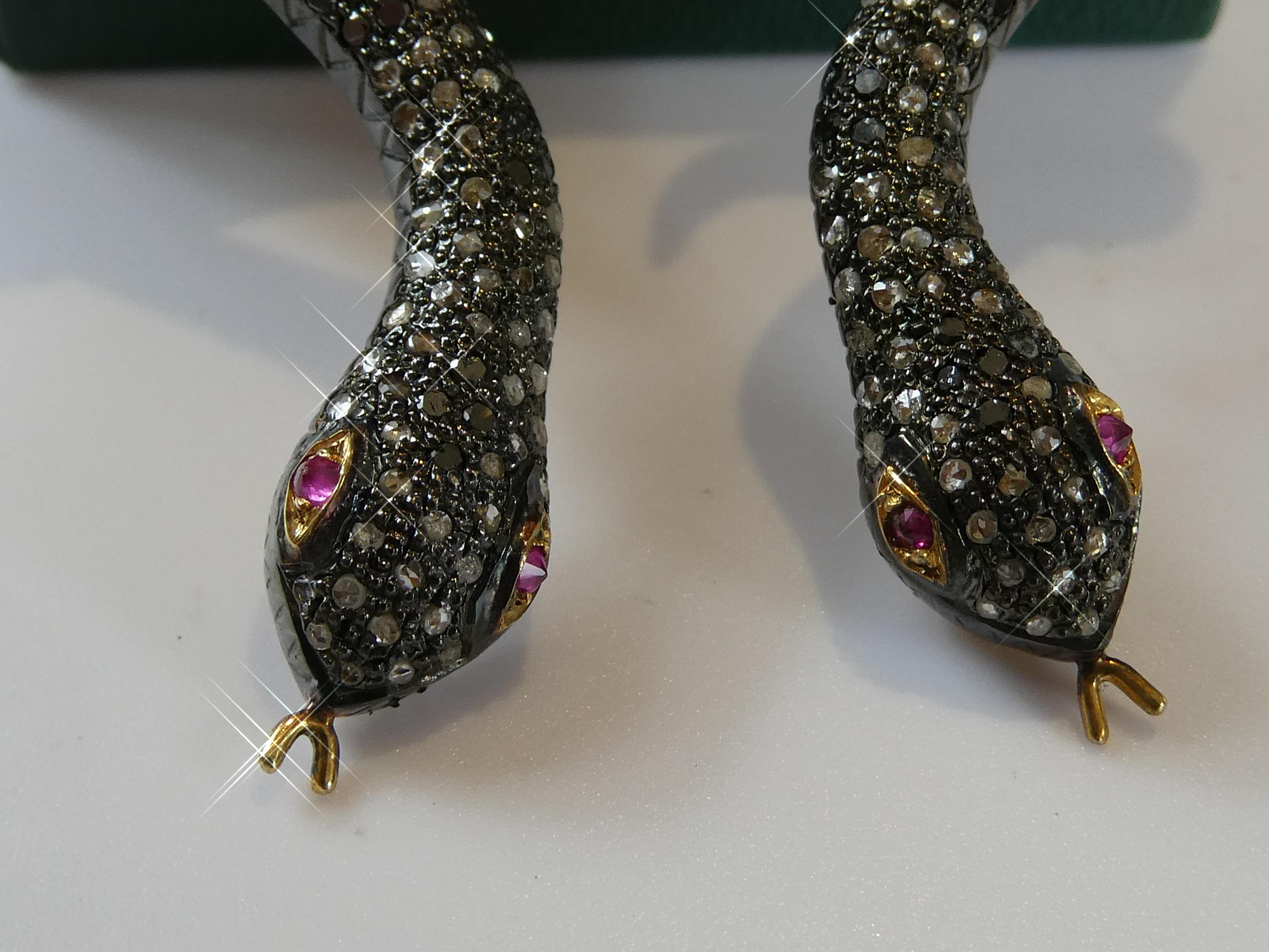 Orecchini A Forma Di Serpente Retrò Oro - Gioielli Donna E Ragazza, Stile Punk E Vintage - 3