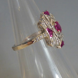Fine Silver Art Deco Design Ring - Etsy