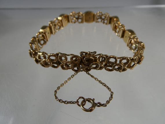 Fine Solid 9ct Gold Opal Bracelet - image 18