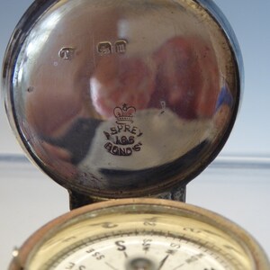 Fine Antique Dated 1867 Asprey Silver Travelling Compass image 8