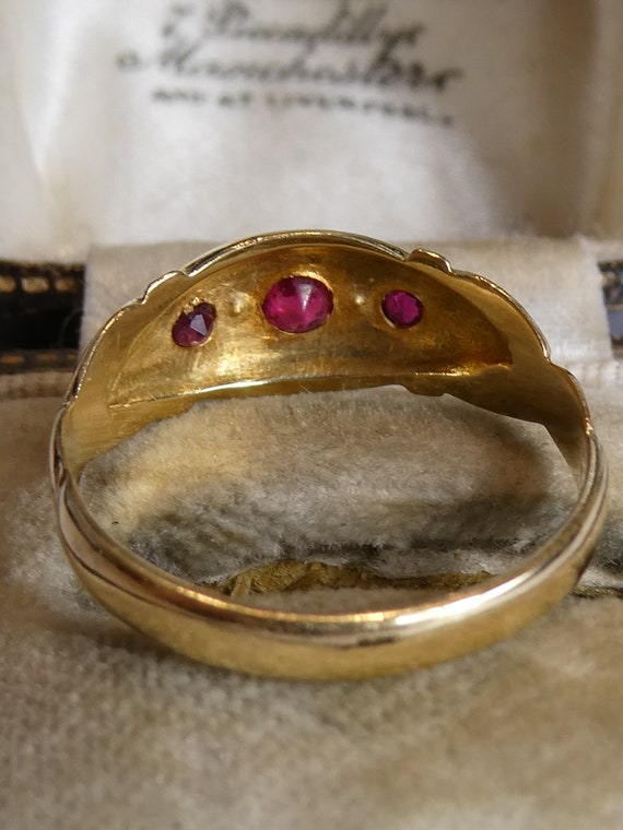 Fine Antique 18ct Ruby & Diamond Ring - image 6