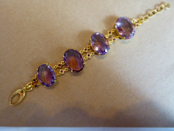 Impressive Fine Solid Silver & Gold Plated Large … - image 1