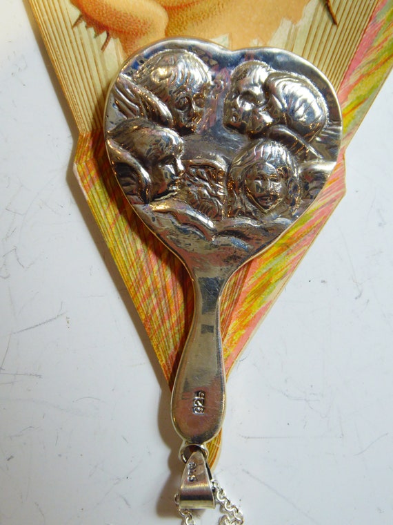 Victorian style Solid Silver Valentine Heart shap… - image 4