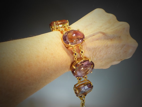 Impressive Fine Solid Silver & Gold Plated Large … - image 5