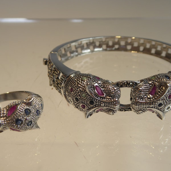 Emerald Panther Ring Etsy