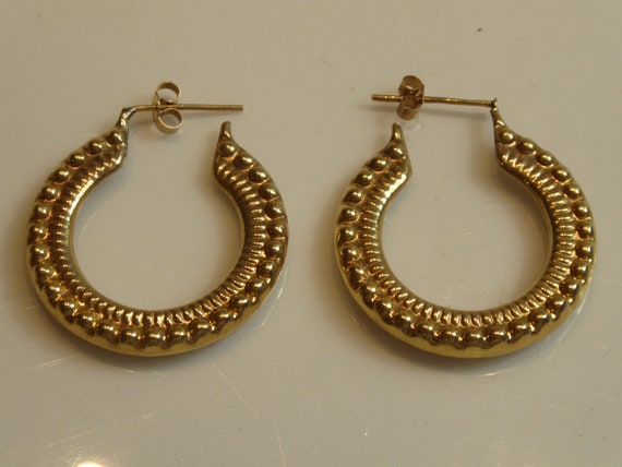 9ct gold gypsy earrings sale
