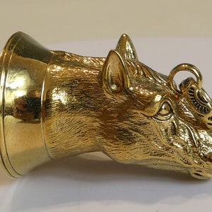 Fine Gold Plated Horse Head Seal/Fob