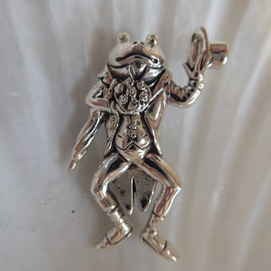 Leuke solid silver kikker in menselijke trouwjurk top hoed & staarten