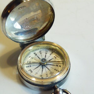 Fine Antique Dated 1867 Asprey Silver Travelling Compass image 3