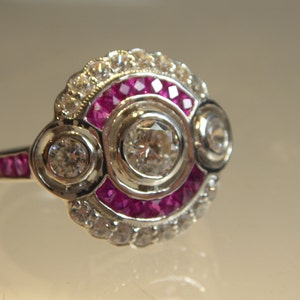 Silver Art Deco Design Ring - Etsy UK